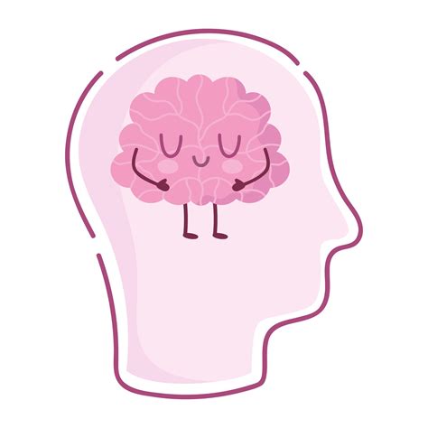 Dia Mundial Da Saúde Mental Cérebro Dos Desenhos Animados Da Cabeça