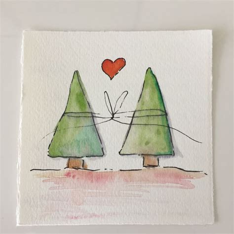 Einfach aber süß! #einfach #noel | Aquarell weihnachten, Weihnachten