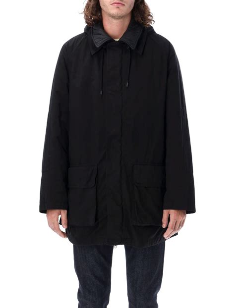 Aspesi Double Layer Parka With Quilted Nylon Jacket In Black For Men Lyst