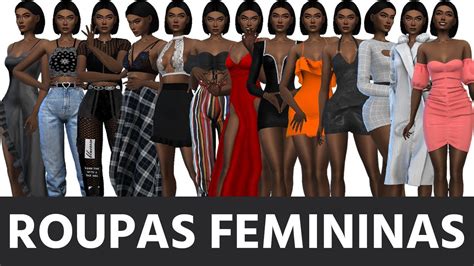 The Sims 4 Pack De Roupas Femininas Youtube
