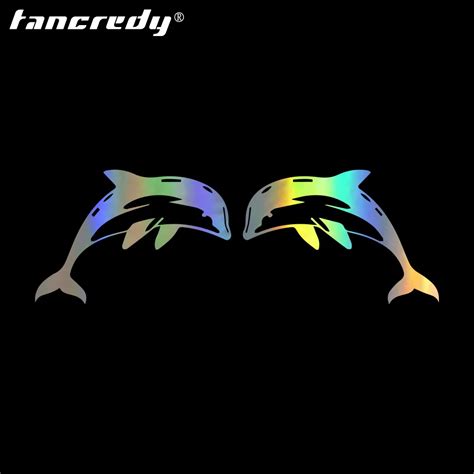 Tancredy 1 Pair Dolphin Marine Animal Car Bumper Stickers And Decals