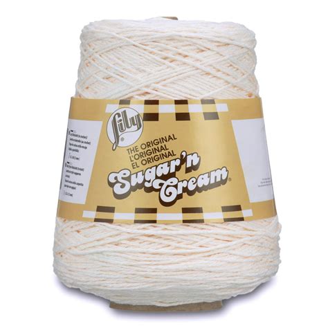 Lily Sugar N Cream Cotton Cone Yarn Soft Ecru 14oz400g Medium