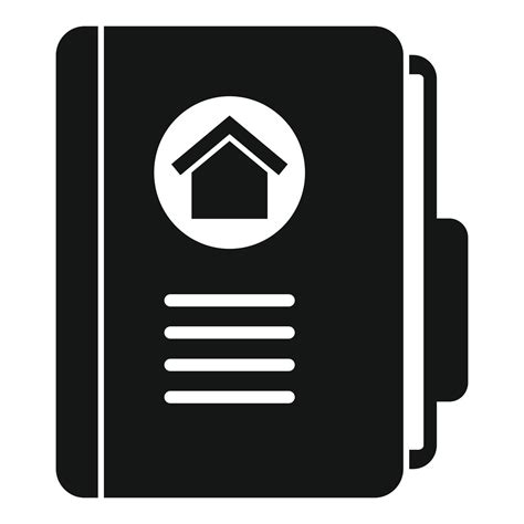 Realtor house folder icon, simple style 14527722 Vector Art at Vecteezy