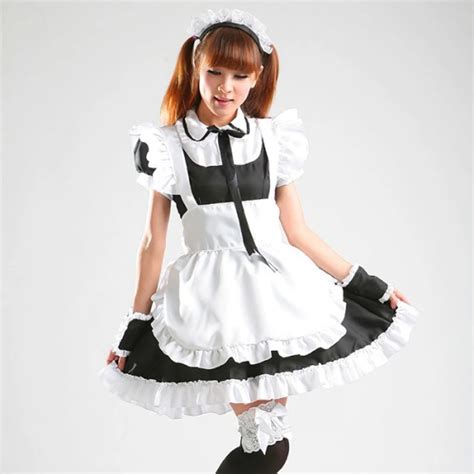 High Quality Sweet Lolita Gothic Maid Costume Club Restaurant Uniform