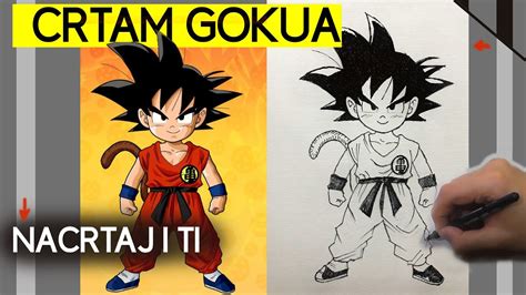 Kako Nacrtati Gokua Anime Tutorial Youtube