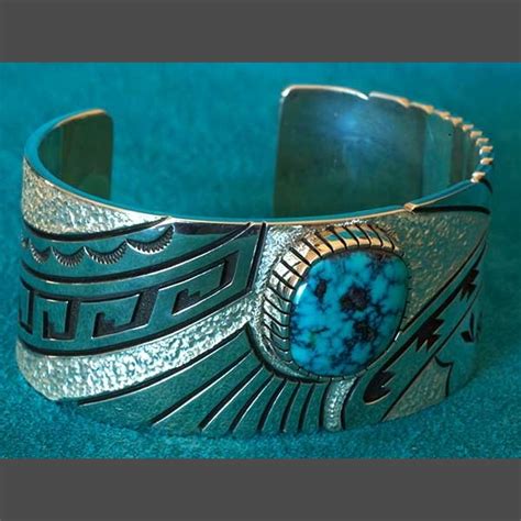 Turquoise Native American Bracelet B Alton Bedonie