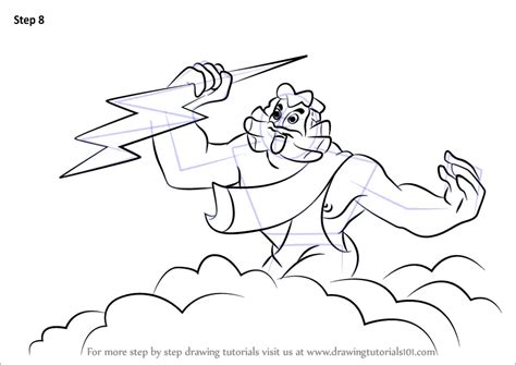 Learn How To Draw Zeus From Fantasia Fantasia Step By Step Drawing