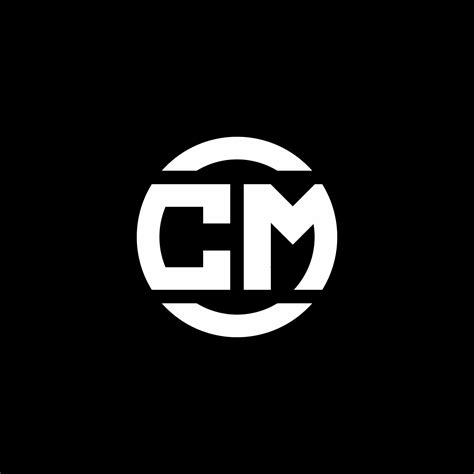 Cm Logo Monogram Isolated On Circle Element Design Template 3739694