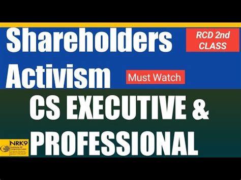 SHAREHOLDERS ACTIVISM RCD 2nd CLASS SHAREHOLDERS DEMOCRACY CS