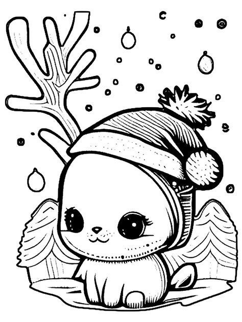 Cute Christmas Coloring Page · Creative Fabrica