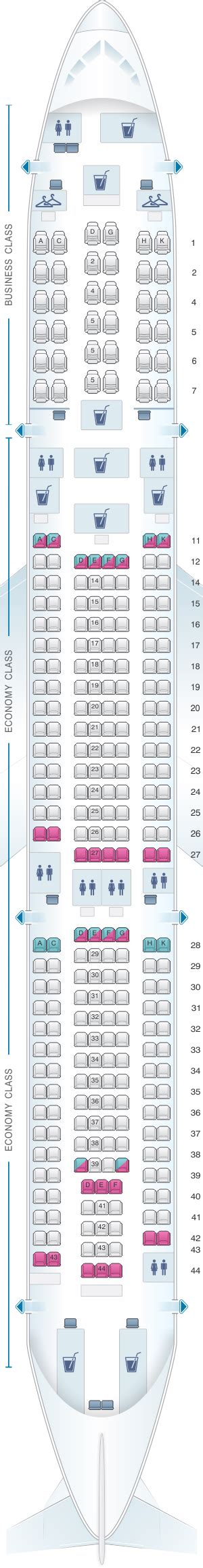 Seat Map Malaysia Airlines Airbus A330 300 Seatmaestro