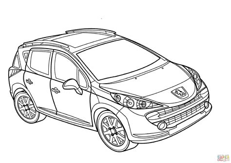 Peugeot 207 SW coloring page  Free Printable Coloring Pages