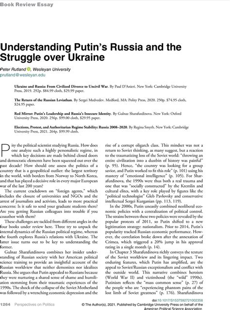 Understanding Putins Russia And The Struggle Over Ukraine