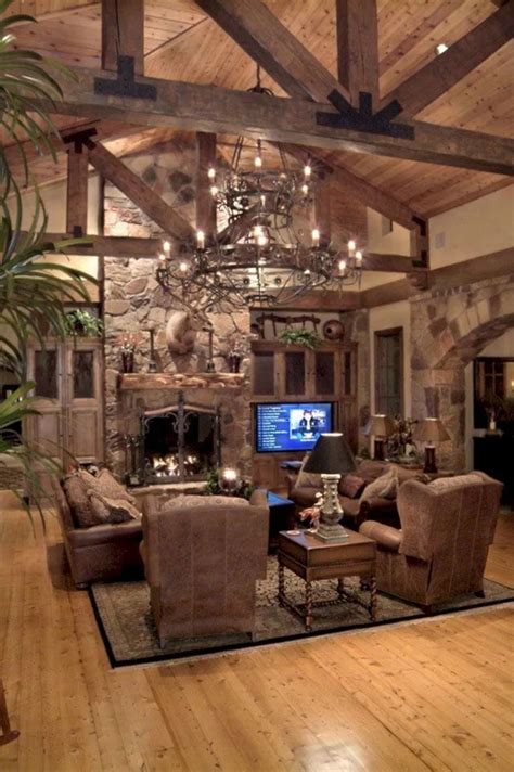 20 Rustic Living Room Ceiling Decoration Ideas You Need To Try