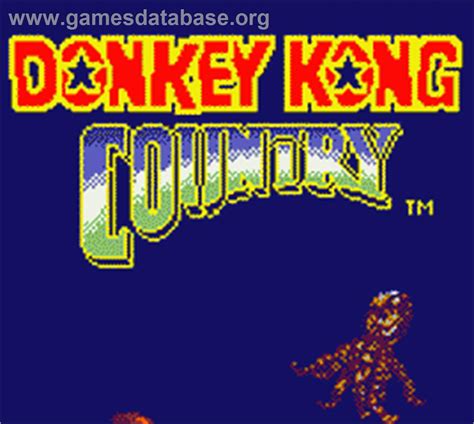 Donkey Kong Country Nintendo Game Boy Color Artwork Title Screen