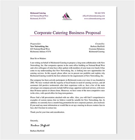 Catering Proposal Template 7 Docs For Word Pdf