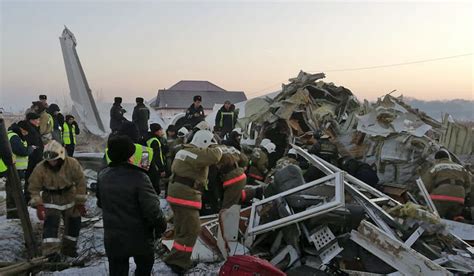 12 Killed Dozens Survive As Plane Crashes Into House In Kazakhstan