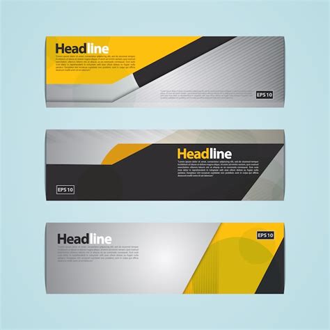 Free Vector Black And Yellow Banner Design