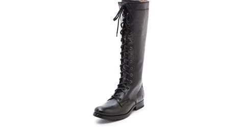 Frye Melissa Tall Lace Up Boots Black Lyst
