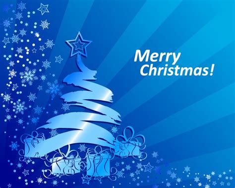 Abstract Blue Christmas Background Vector Illustration Free Vector