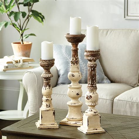 Vintage candle holders vintage candles pillar candle holders candle wax diy candlestick holders homemade candle holders deco retro candle making wood turning. Grand Distressed Wood Candle Holder | Ballard Designs