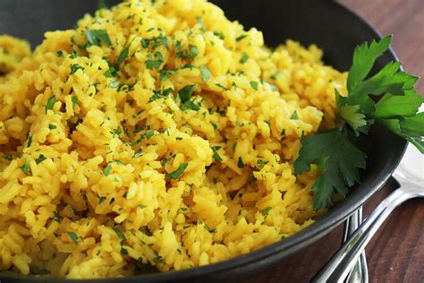 Easy Turmeric Rice Recipe Theveglife