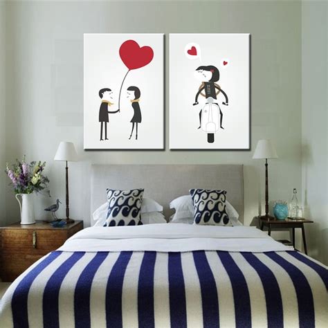 One of the best ways to be bolder in the bedroom is to open up about what you like — and don't like. 2 Panel Canvas Painting Wall Art Abstract Love Couple ...