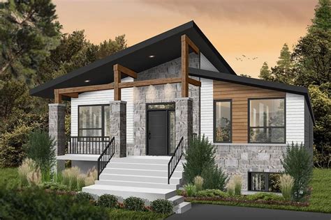 Plan 22563dr Modern Rustic 2 Bed Affordable Home Plan Contemporary