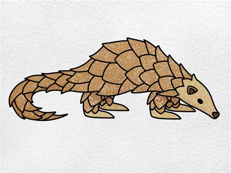 How to Draw a Pangolin - HelloArtsy