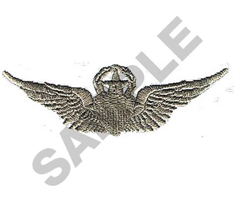 Master Army Aviator Wings Embroidery Designs Machine Embroidery
