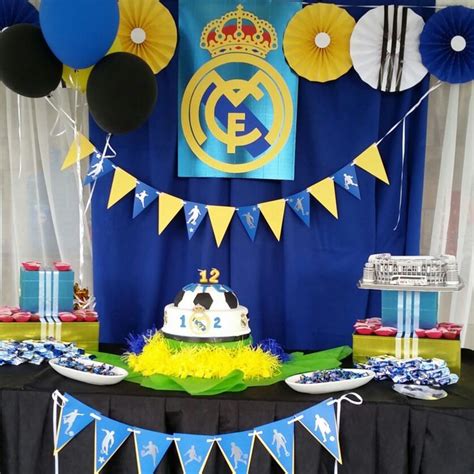 Decoraciòn De Cumpleaños Real Madrid By Koté Handmade Soccer Birthday