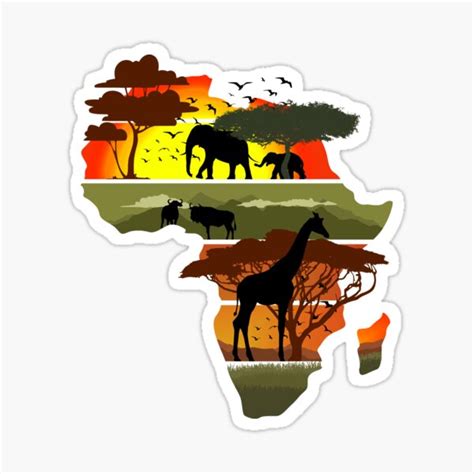 Africa Tree Stickers Redbubble