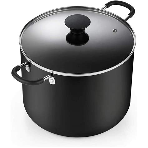It holds enough water to boil up to 2 pounds of pasta, so you don't have to cook your pasta in batches when it's also good for making soups, chilis, and stocks. Cook N Home 10.5 qt. Non-Stick Aluminum Stock Pot with Lid ...