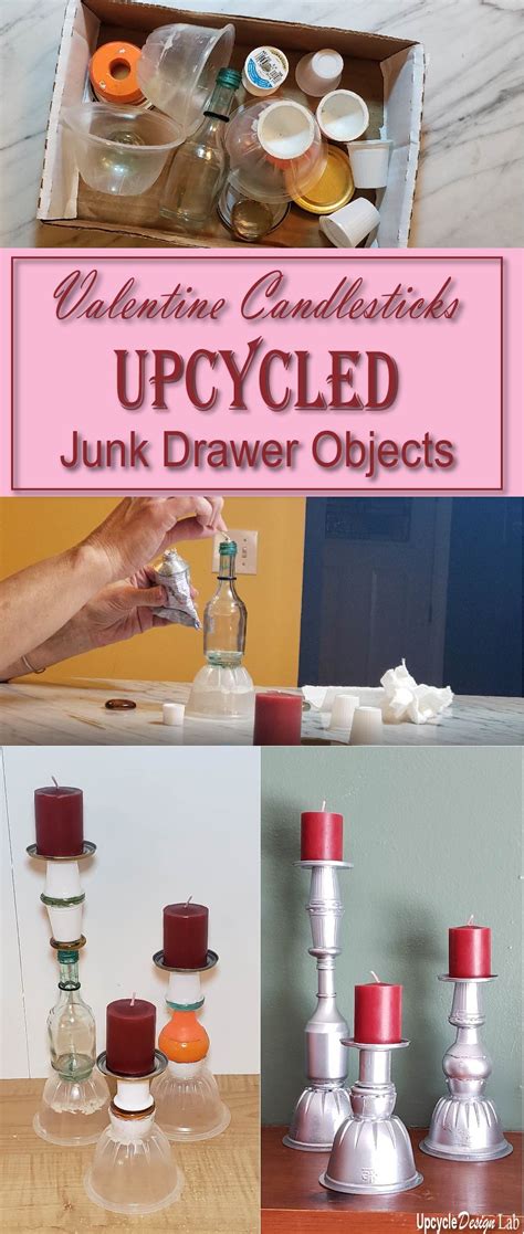 Found Objects Candlesticks Upcycled Junk Drawer Crafts Upcycle