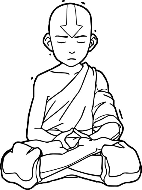 29 Avatar Aang Coloring Pages Evelynin Geneva