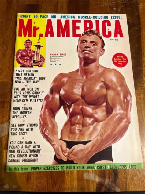 Mr America Bodybuilding Muscle Magazine Chuck Sipes 5 62 2249 Picclick