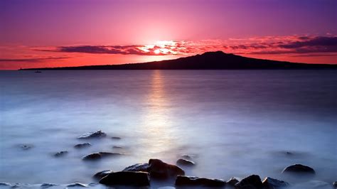 Blue Cool Morning Sunrise Nature Oceans Hd Desktop Wallpaper