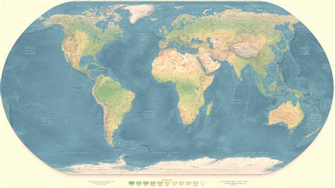 Blank World Map Physical Features