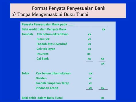 Prinsip perakaunan t5 bab 3 penyata penyesuai bank part 1 kssm free online tuition. Format Akaun Penyata Penyesuaian Bank