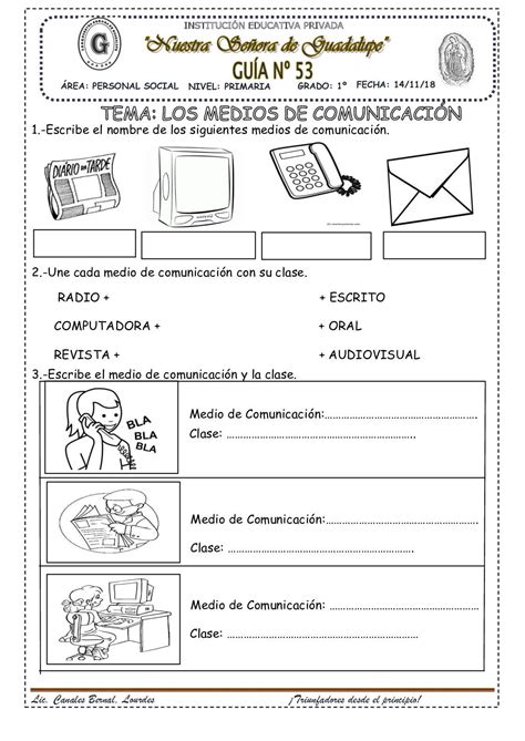 Elementos De La Comunicación Interactive Worksheet For Tercero De