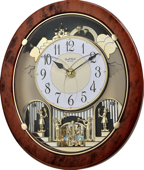 The world clock shows current local time, date, world time & weather in cities and countries across the world. Woodgrain Stars, 4MH843WS23 | Rhythm - Springfield Clock Shop