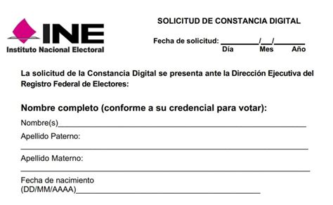 Ine Ya Puedes Solicitar Constancia Digital De Credencial De Elector