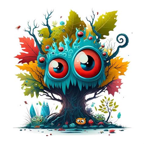 Premium Photo Illustration Of An Old Tree Monster Fairy Tale And