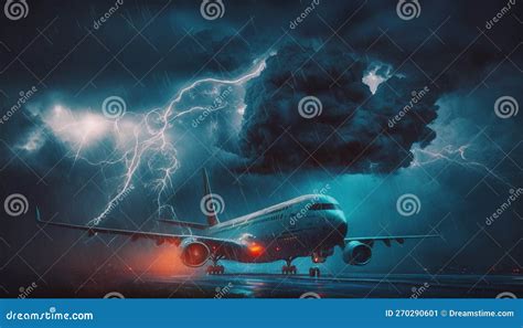Plane Takes Off During Thunderstorm Lightning Strikes Near Passenger