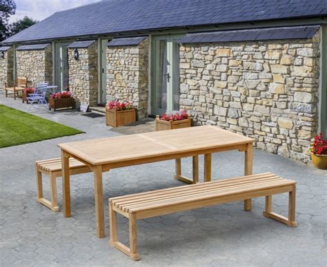 Sandringham Teak Table And Benches Set 18m