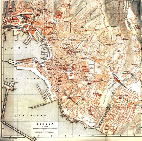 Historical ancient map of genoa. Historical Genoa City Map - Mapsof.Net