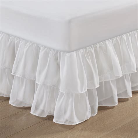 Your Zone Two Tier Ruffled Bed Skirt Multiple Colors