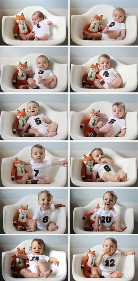 Babys 1st Year Creative Monthly Baby Photo Ideas Daily Mom