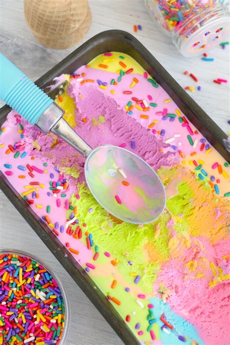 Homemade Rainbow Ice Cream Bitz Giggles