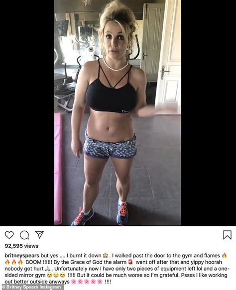 Britney Spears Flaunts Her Toned Abs As She Works Up A Sweat During A